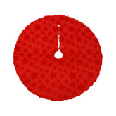 Decoris Polyester Tree Skirt with 3D Stars 90cm - Red